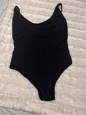 Lulus Classic Black One-Piece Swimsuit medium